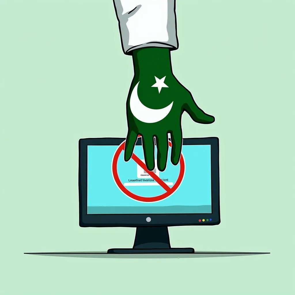 Illustration of Internet Censorship in Pakistan