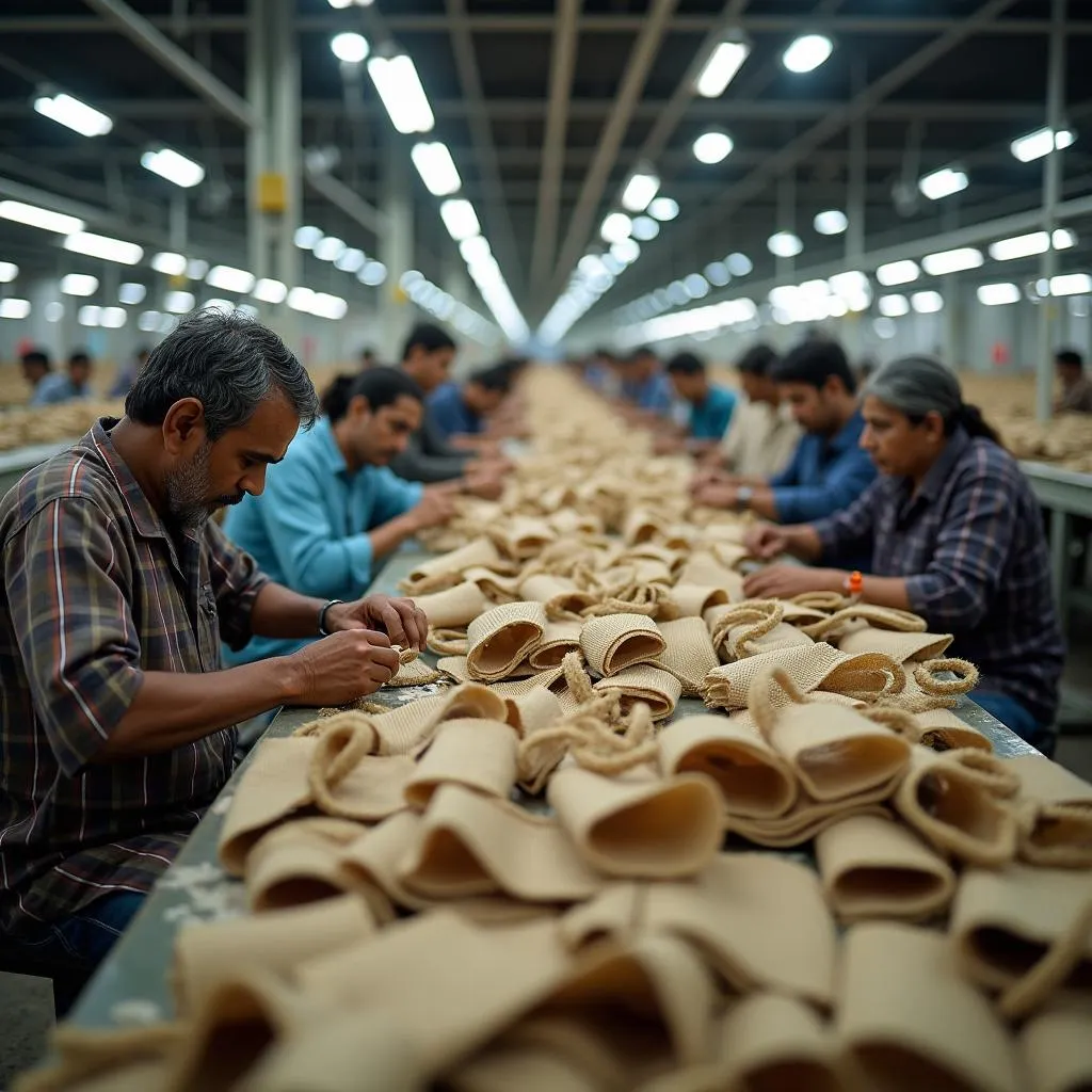 Jute bag production line in Pakistan