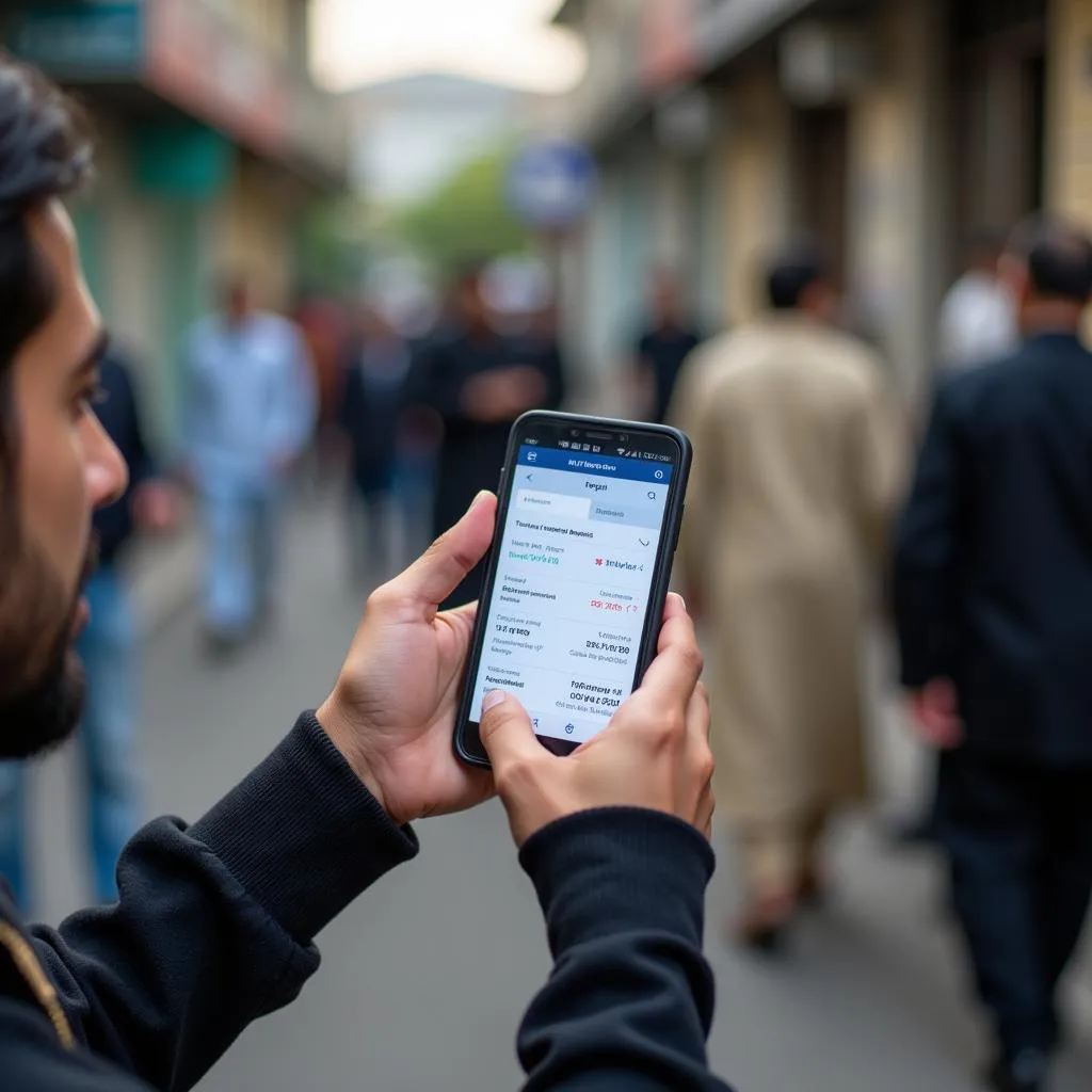 Pakistani mobile user checking network details