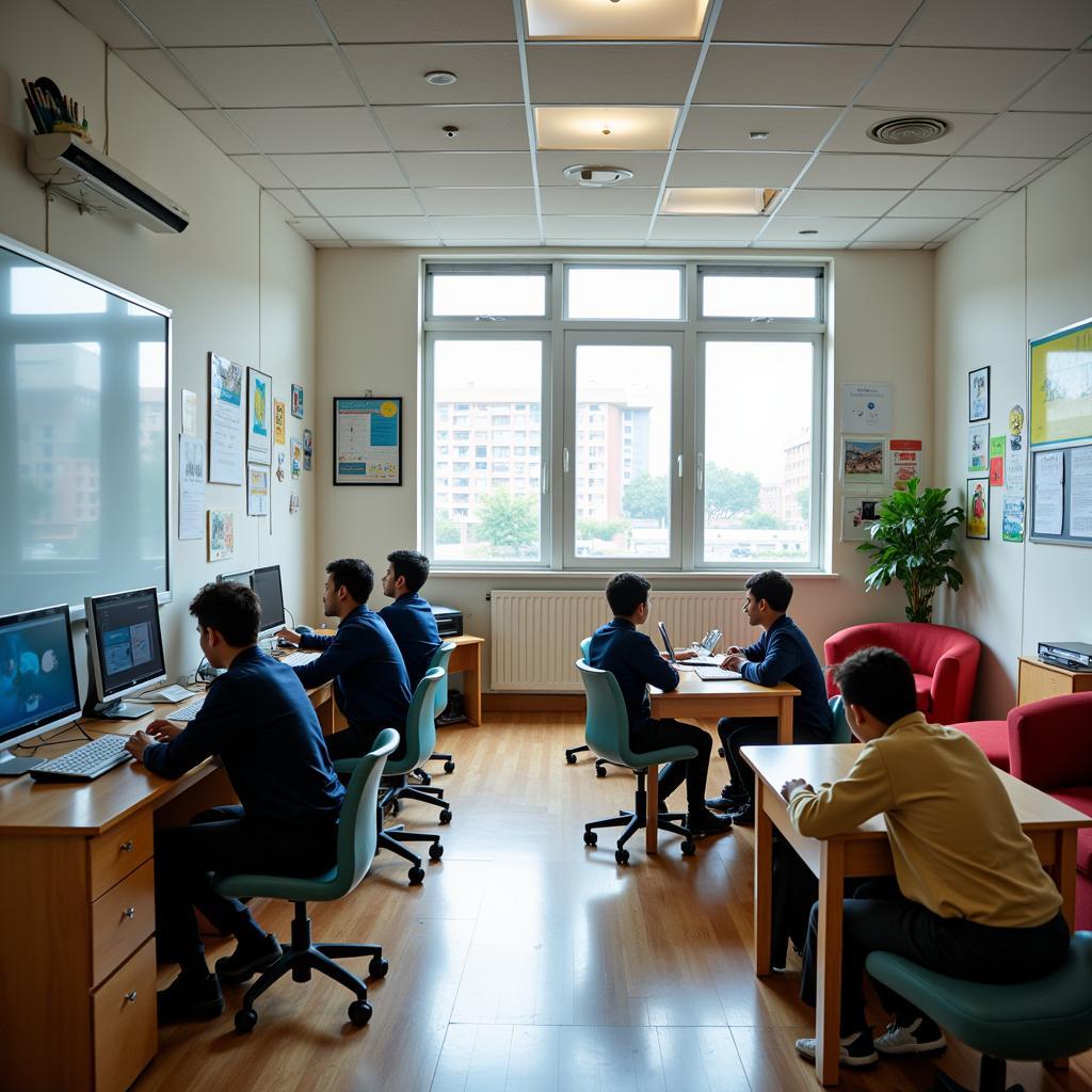 Modern classroom in Pakistan