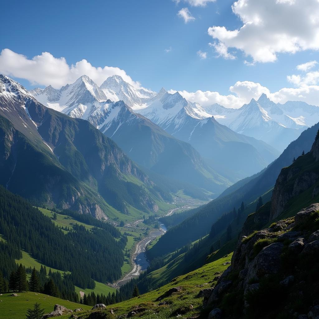 Live view of a mountain range in Pakistan