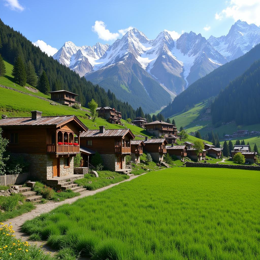 Traditional Village in Hunza Valley, Pakistan