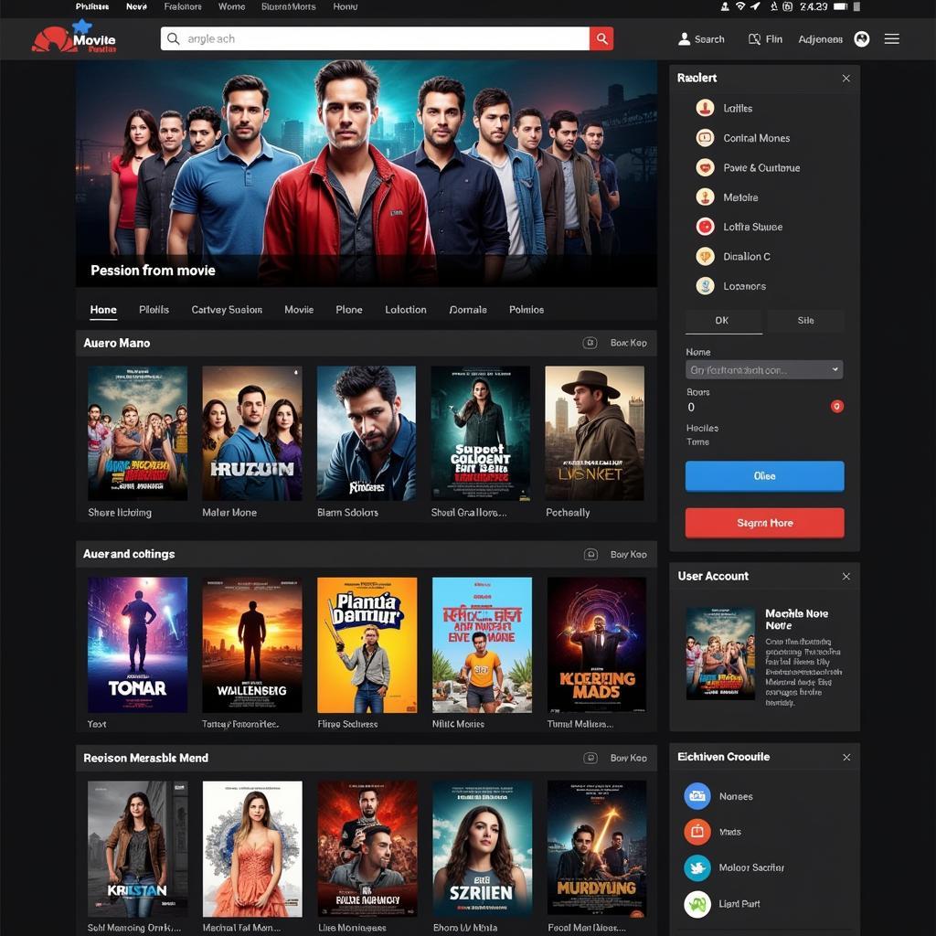 Pakistan Movie Website Interface