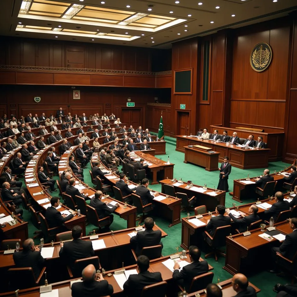 Pakistan Parliament Session in Progress