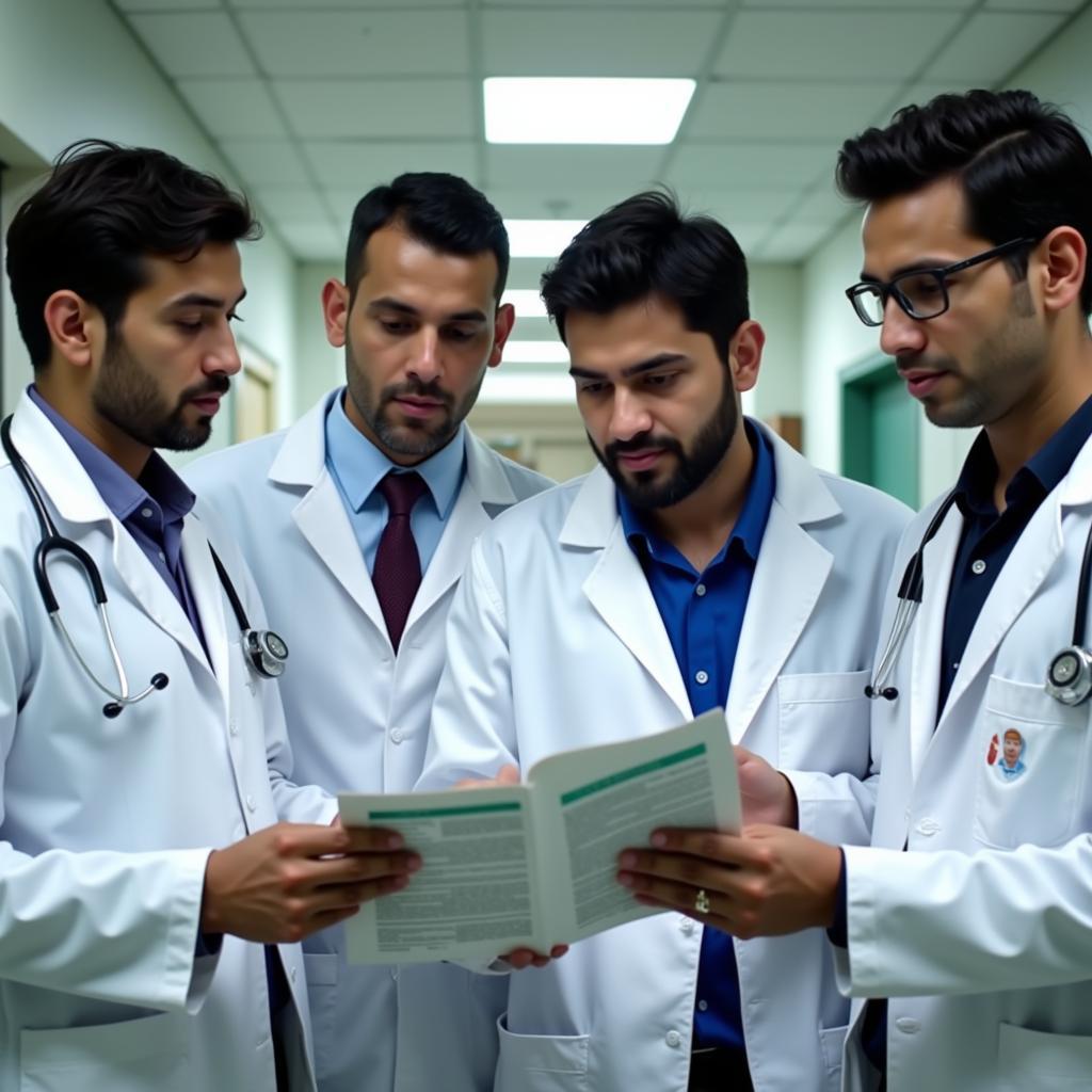 Pakistan Pediatric Journal being read by doctors