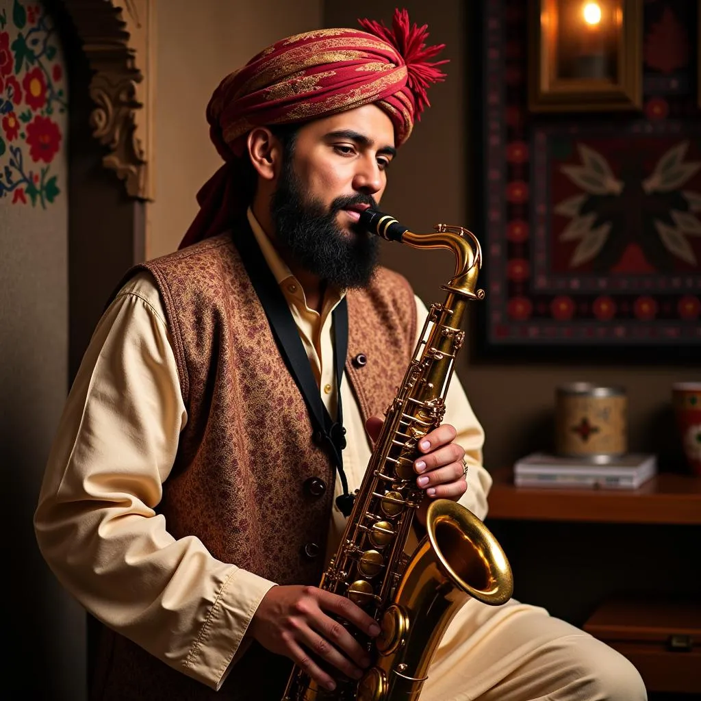 Pakistani Saxophone Player