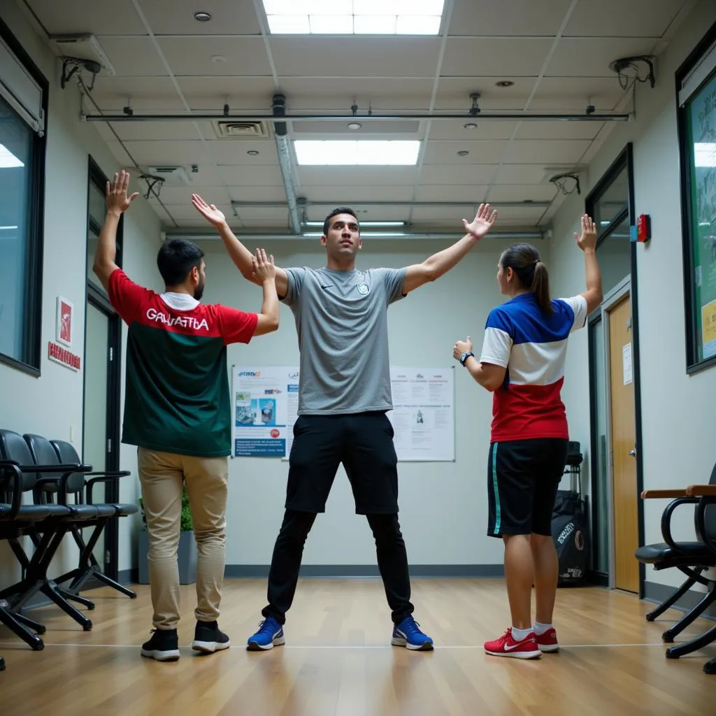 Image of Pakistani athletes training at a PSB facility