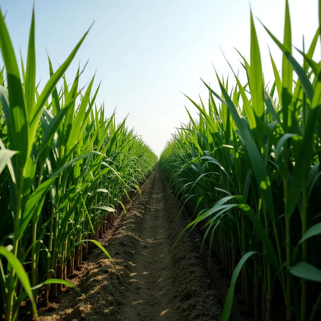 Pakistani sugarcane field