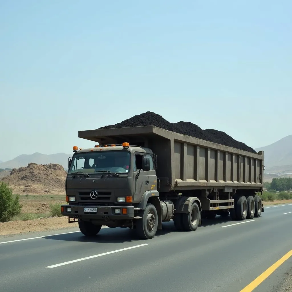 Tar Coal Transportation in Pakistan