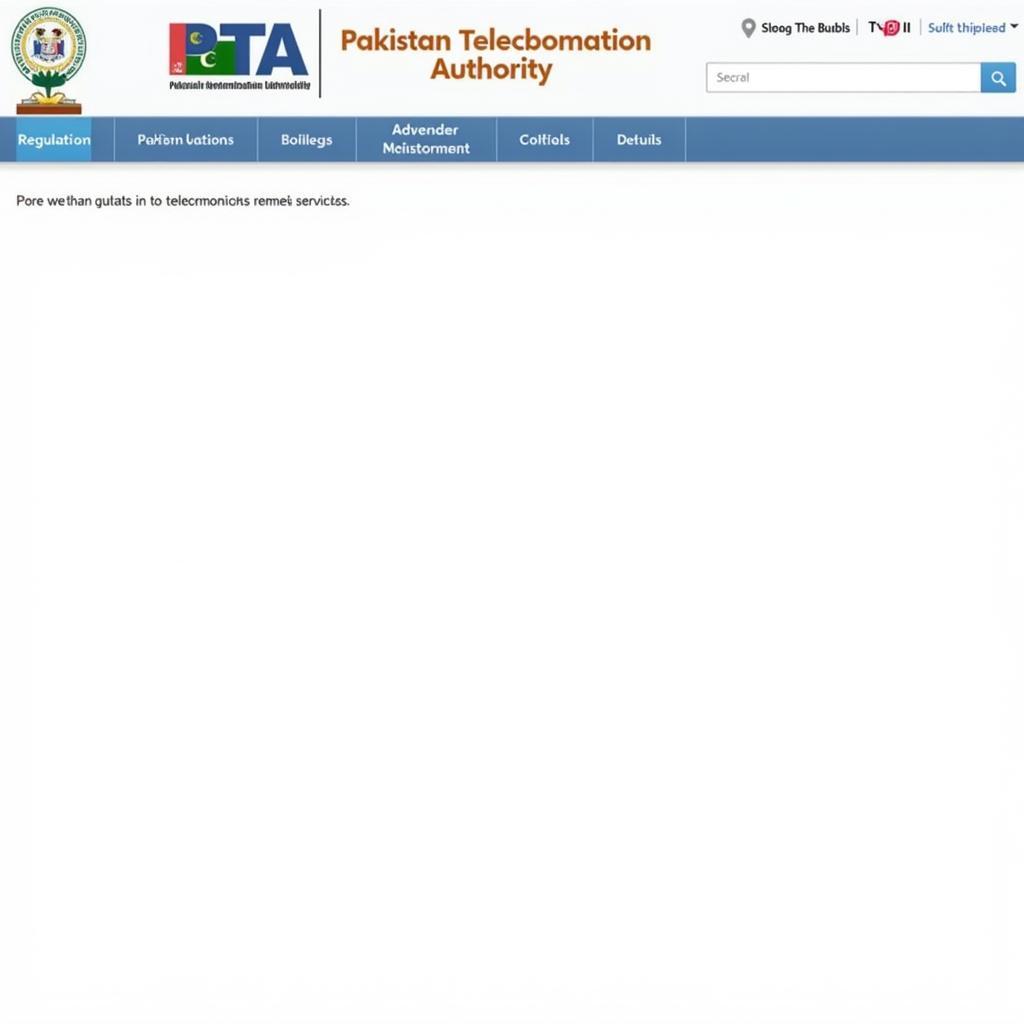 Pakistan Telecommunication Authority (PTA) Website