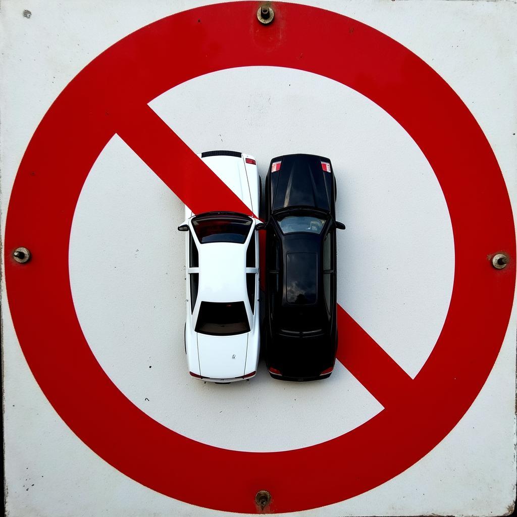 Traffic Sign Prohibiting Overtaking in Pakistan