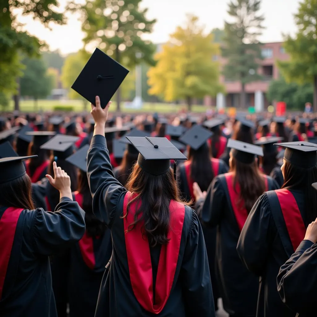 University Students at Graduation Ceremony in Pakistan