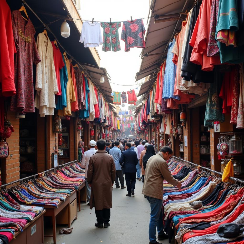 Bustling Wholesale Clothing Market in Pakistan