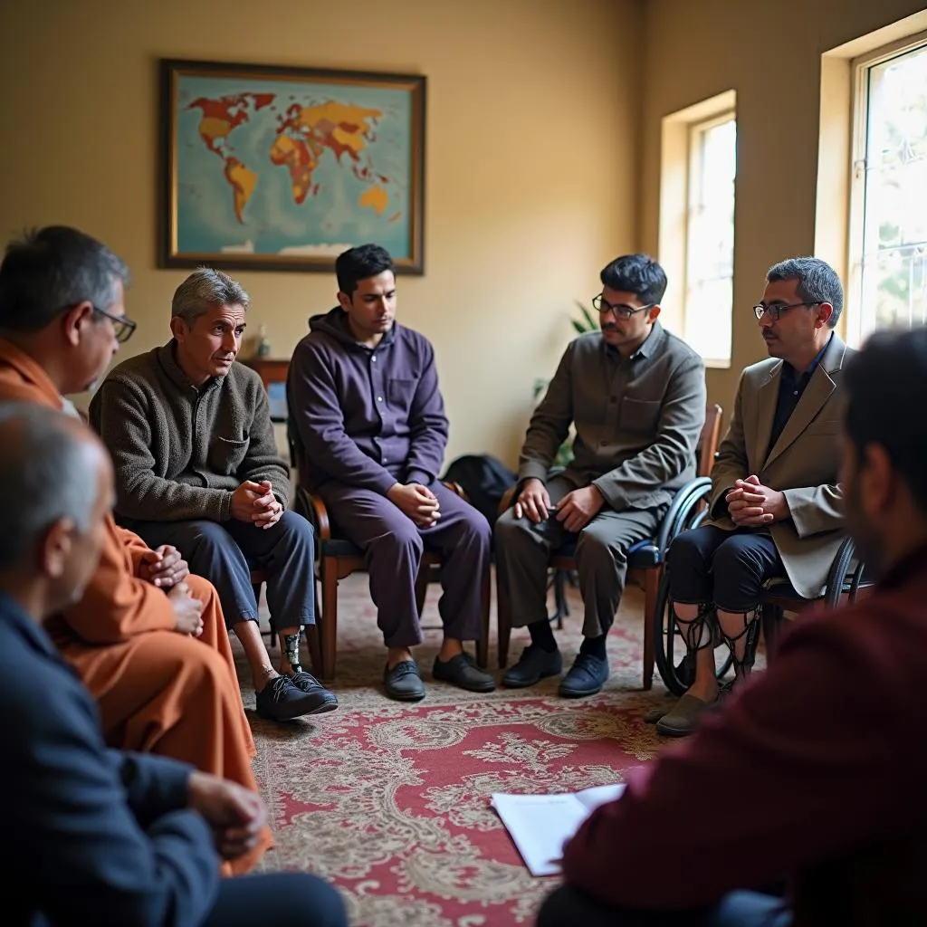 Pakistani Amputee Support Group Meeting