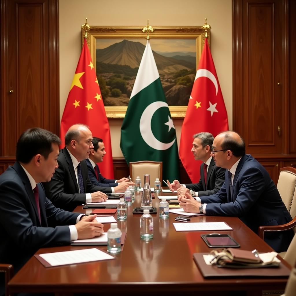 Pakistani and Chinese Business Meeting