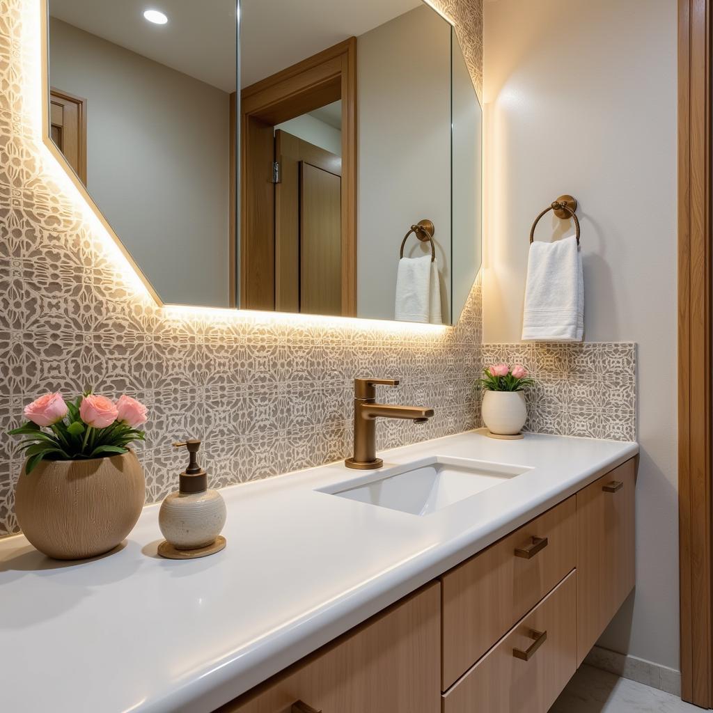 Pakistani Bathroom with Stylish Taps