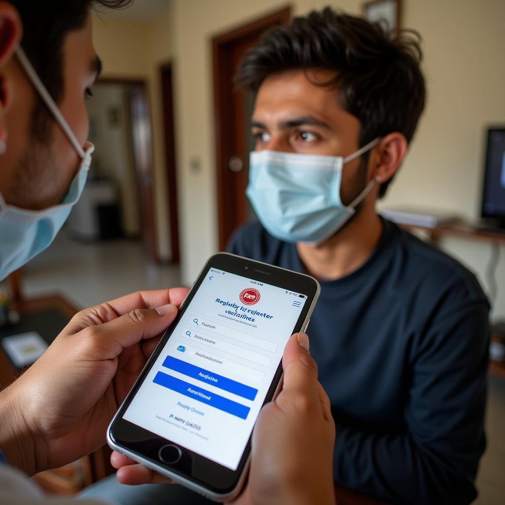 Pakistani Citizen Registering for Covid Vaccine