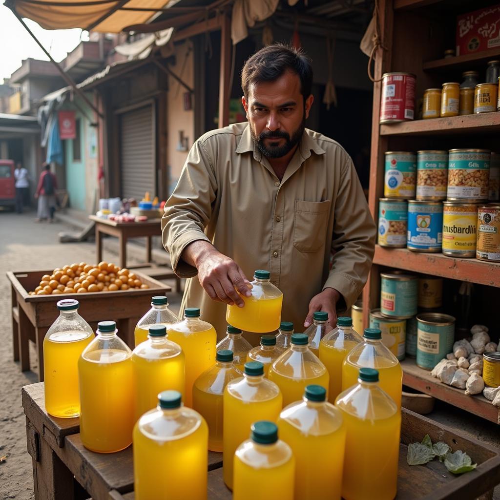 Pakistani Consumer Buying Mustard Oil