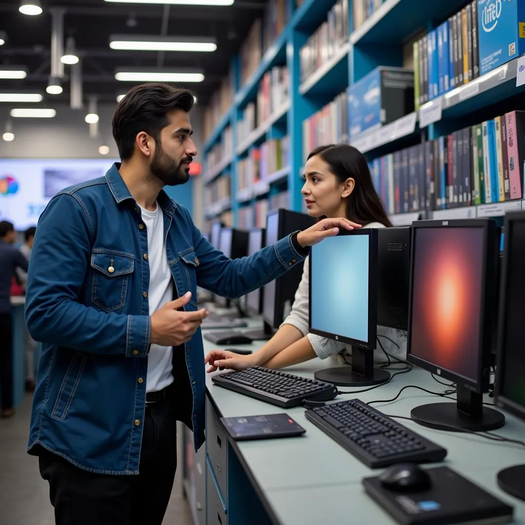 Pakistani consumer choosing Core i7 computer