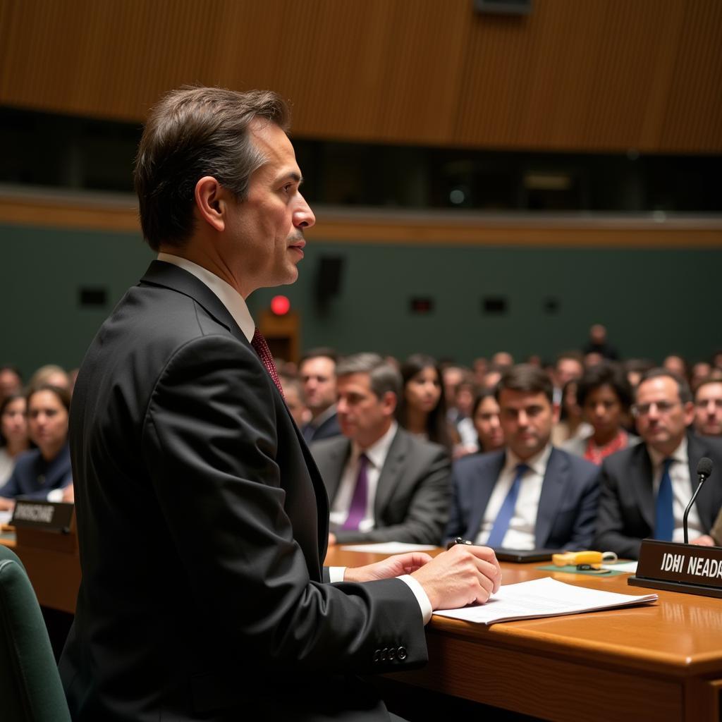 Pakistani Diplomat at UN Summit