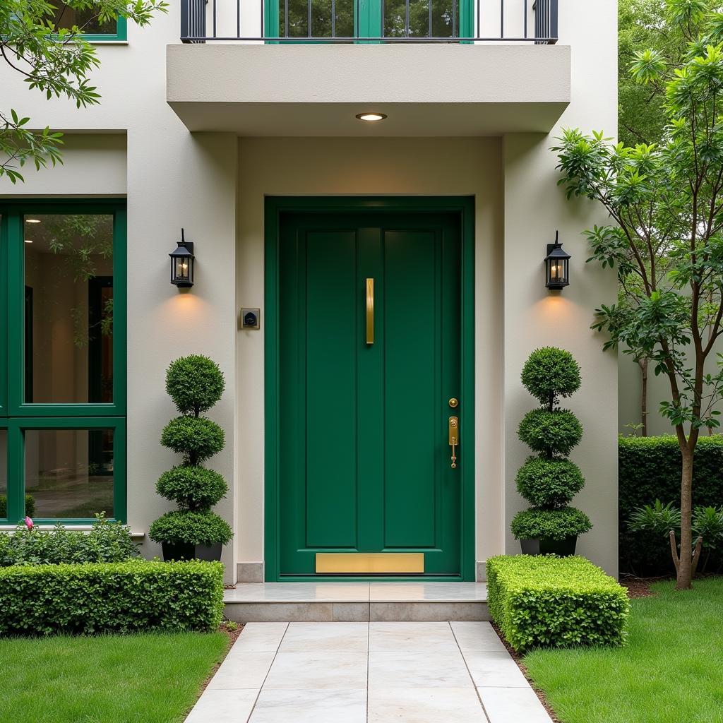 Pakistani Door Painted Green