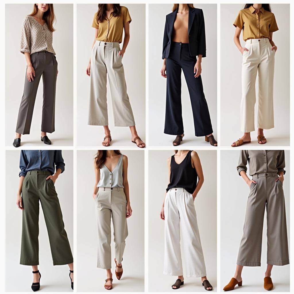 Different styles of ladies dress pants in Pakistan