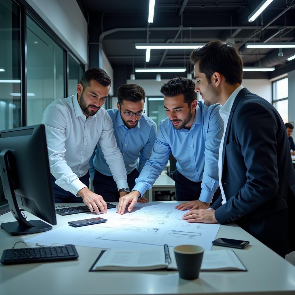 Pakistani Engineers Working on a Project