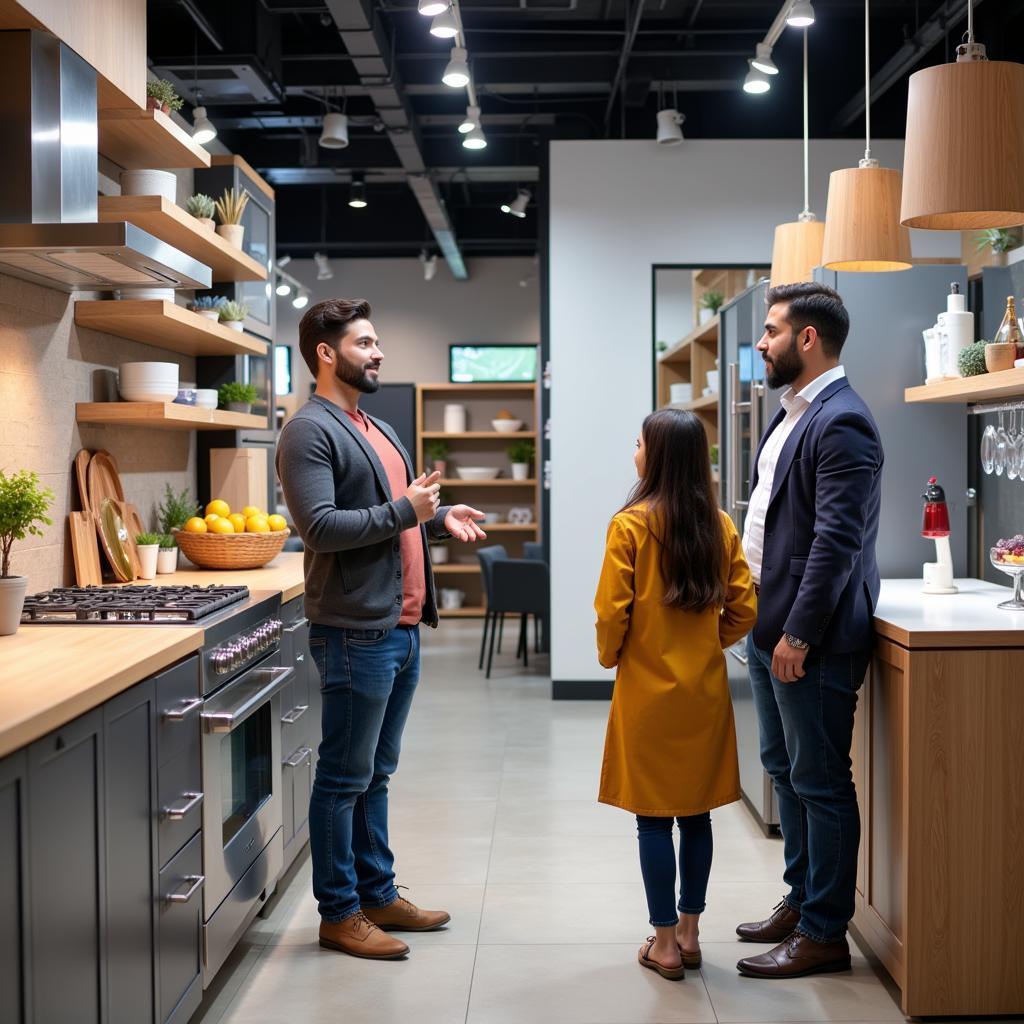 Pakistani Family Choosing a Range Hood