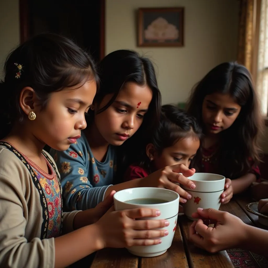 Pakistani Family Drinking Zamzam Water