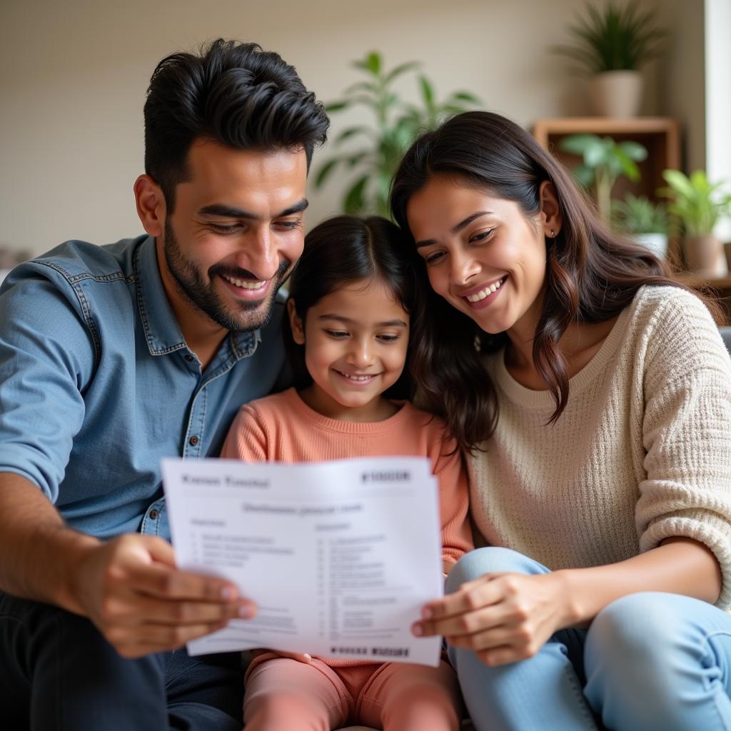 Pakistani Family Enjoying Savings from Solar Energy