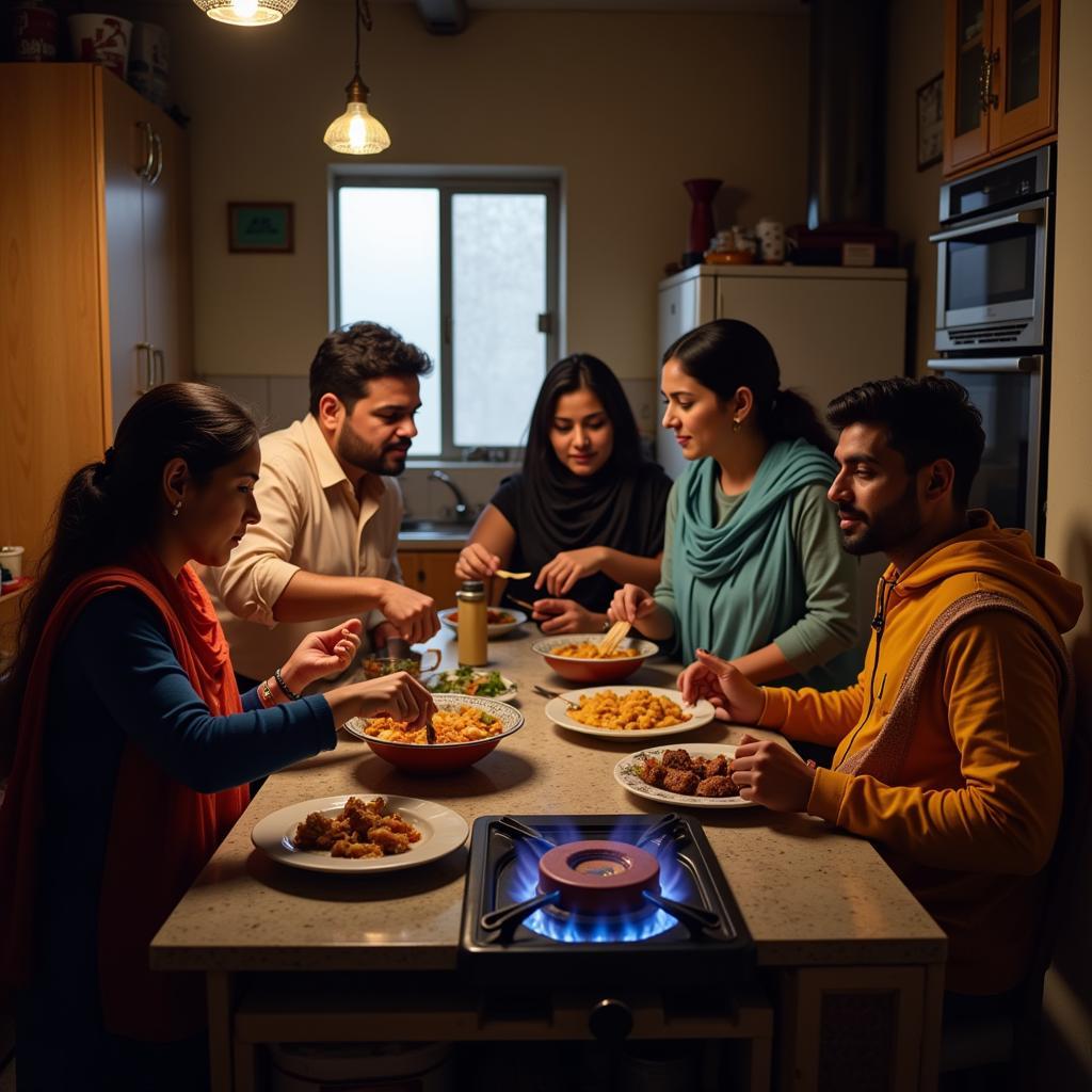 Pakistani Family Cooking with Fon Gas