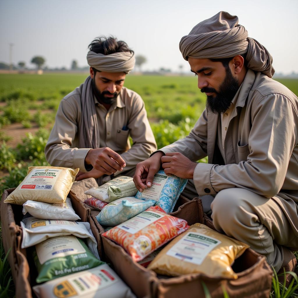 Pakistani Farmers Selecting Certified Seed