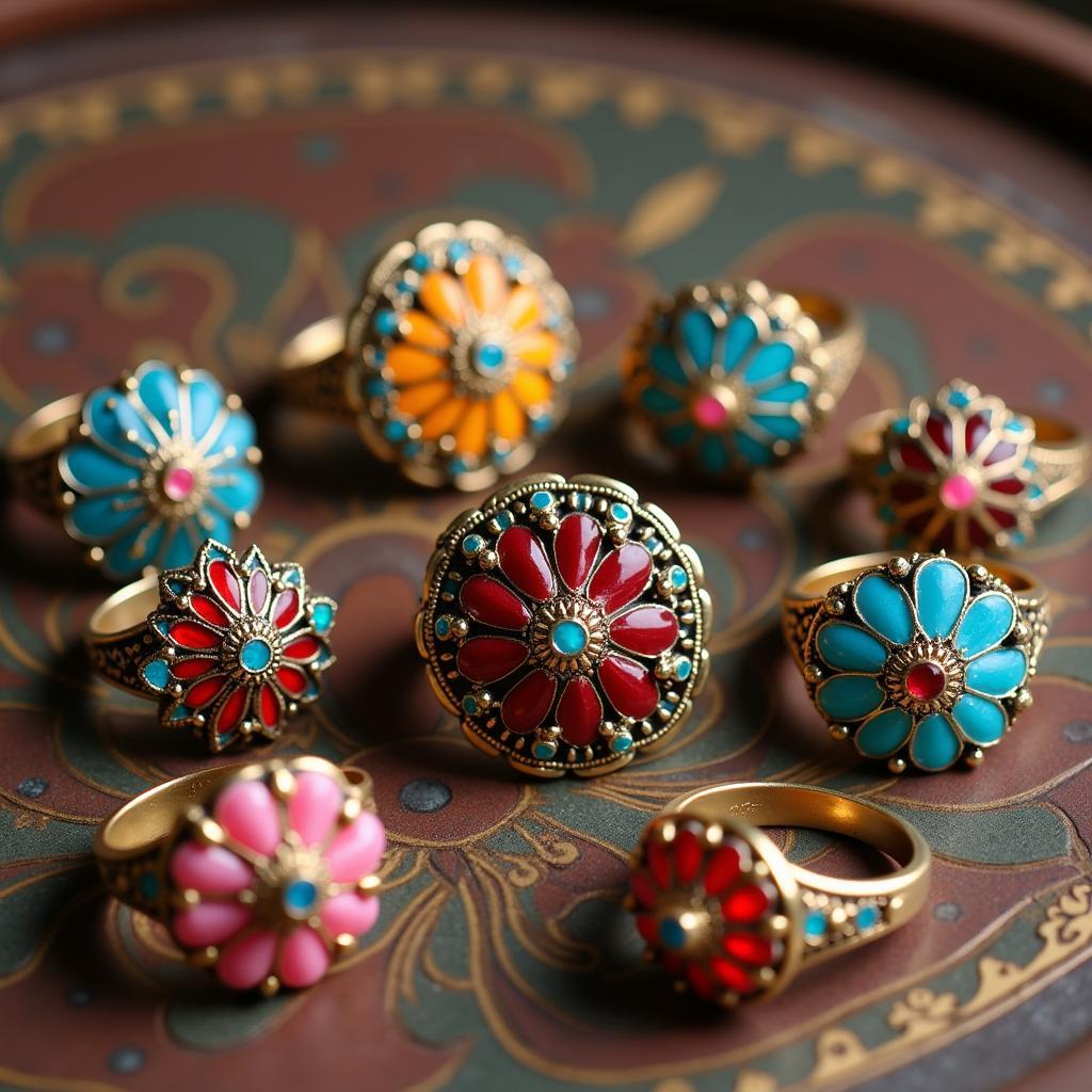 Traditional Pakistani Flower Ring Designs