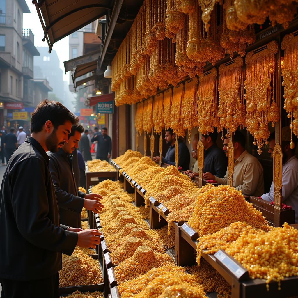 Busy Gold Market in Pakistan