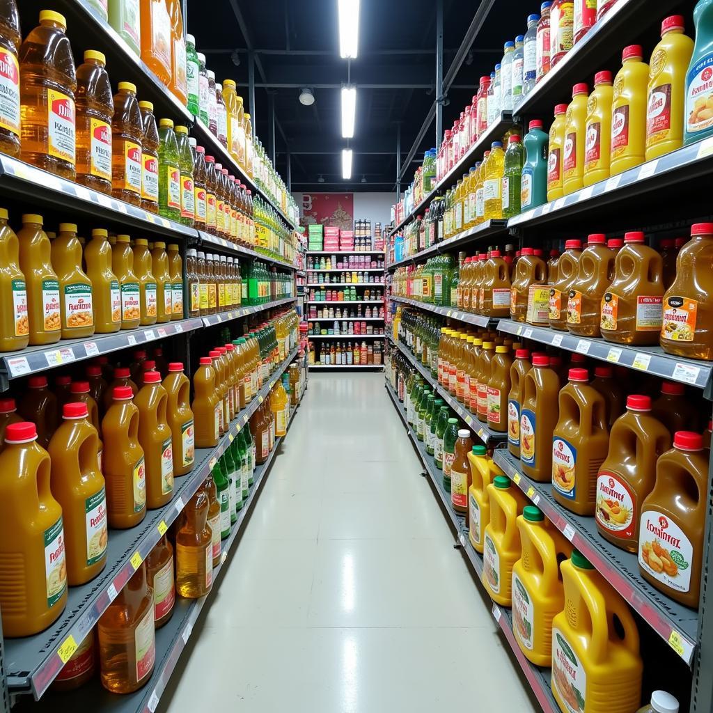 Cooking Oil Aisle in Pakistani Grocery Store