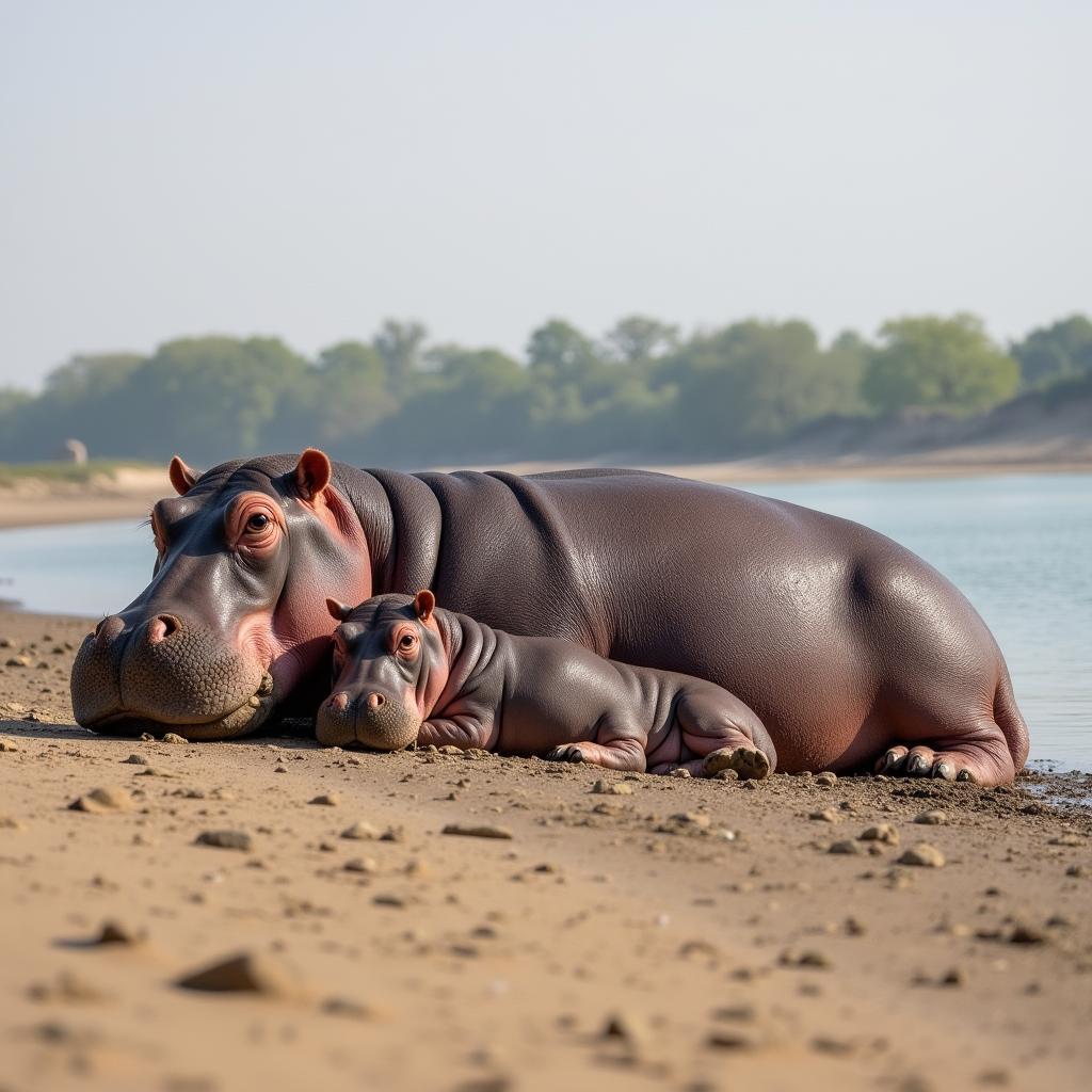 Pakistani Hippo Family