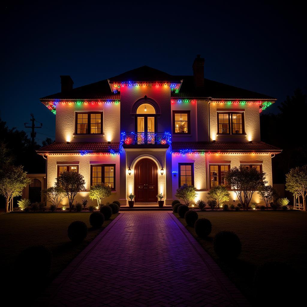 Pakistani Home Decorated with Rope Lights