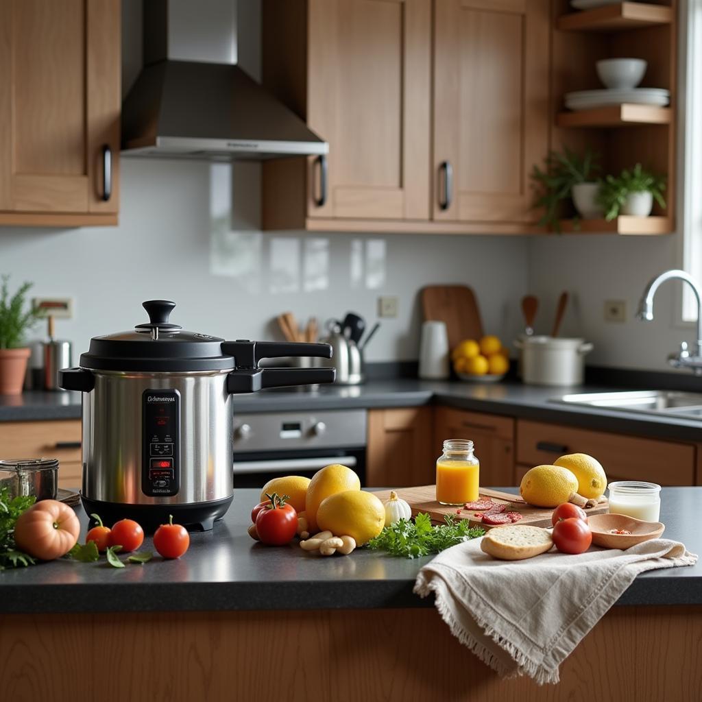 Pakistani Kitchen with Electric Pressure Cooker