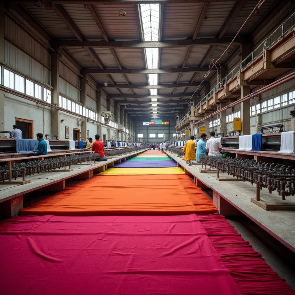 Pakistani Linen Fabric Production