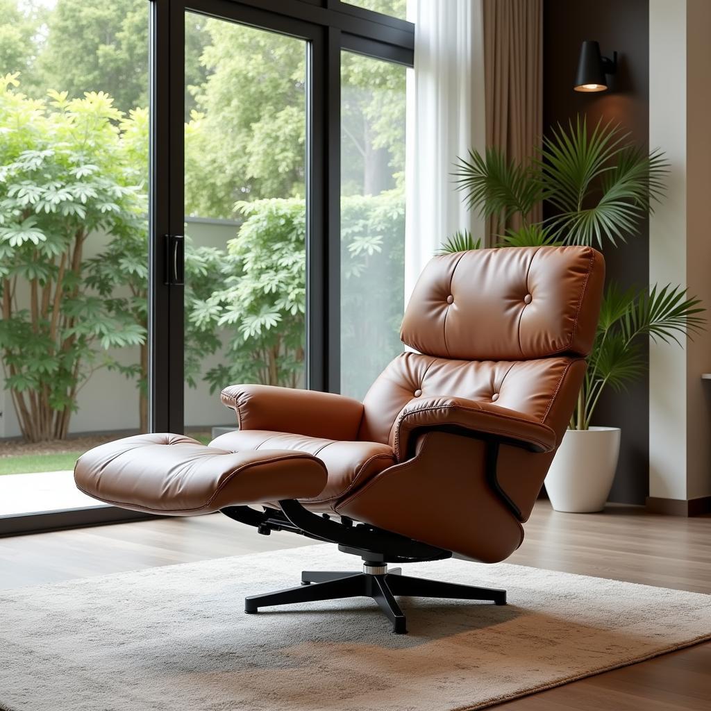 Modern Pakistani Living Room with Stylish Recliner Chair