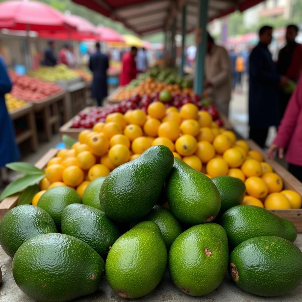 Avocados in a Pakistani Market