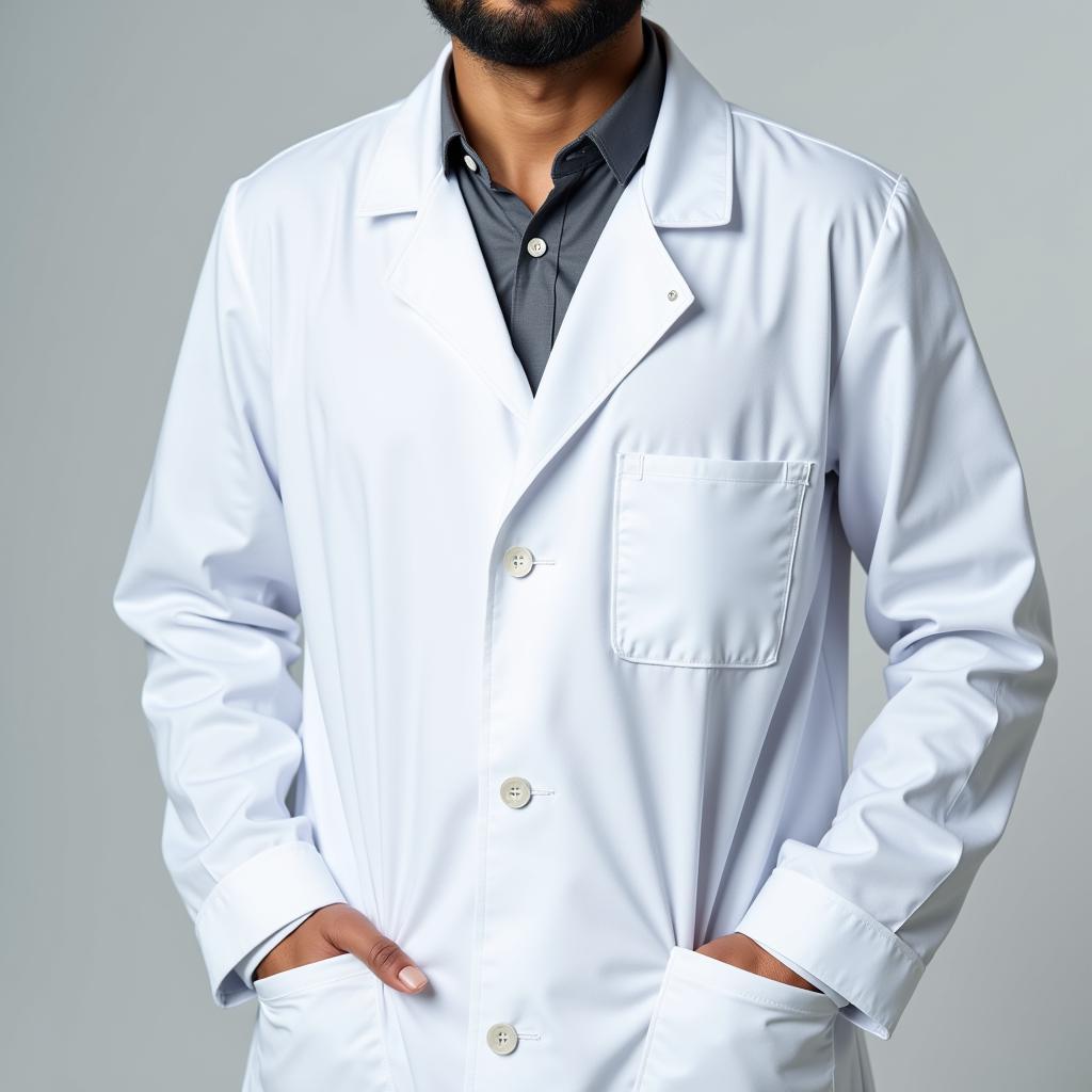 Pakistani Medical Student Wearing a Lab Coat