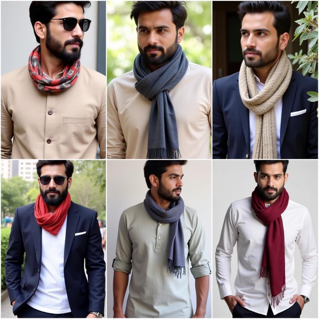 Different Neck Scarf Styles for Men in Pakistan