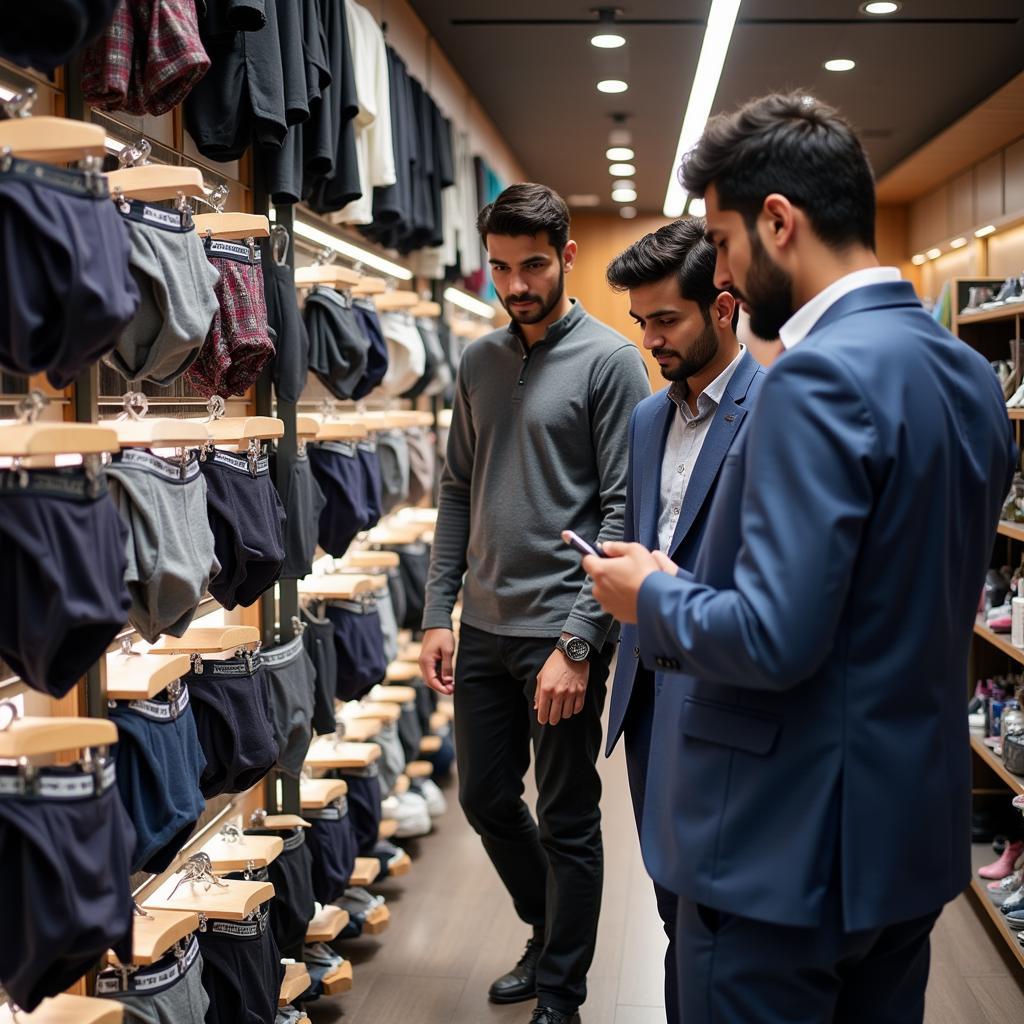 Pakistani Men Shopping for Underwear