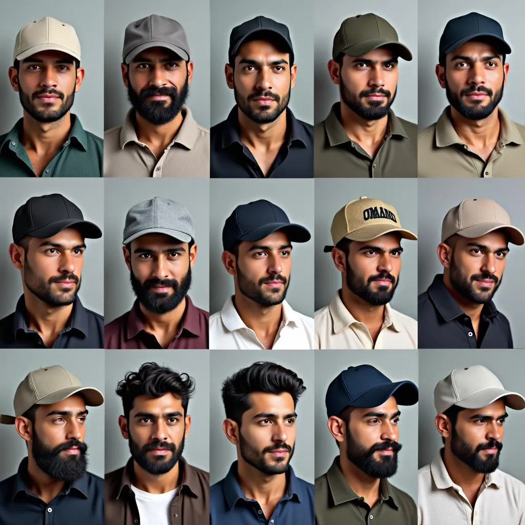 Men sporting polo caps in Pakistan