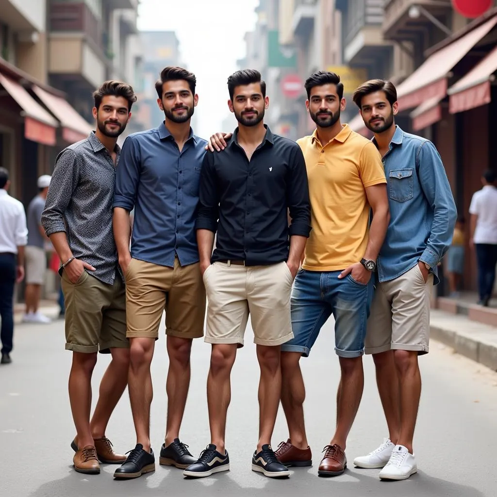 Stylish Pakistani Men in Shorts