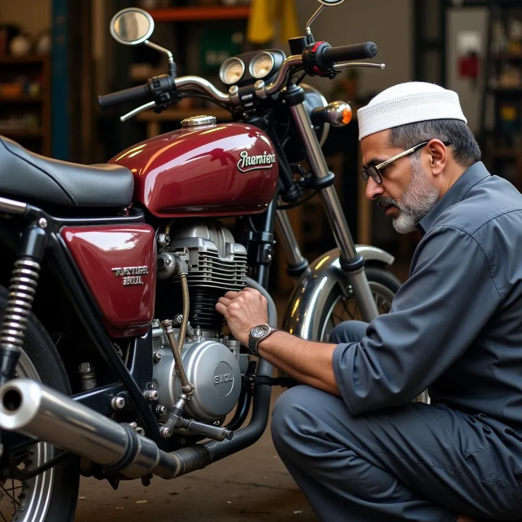 Pakistani Motorbike Mechanic