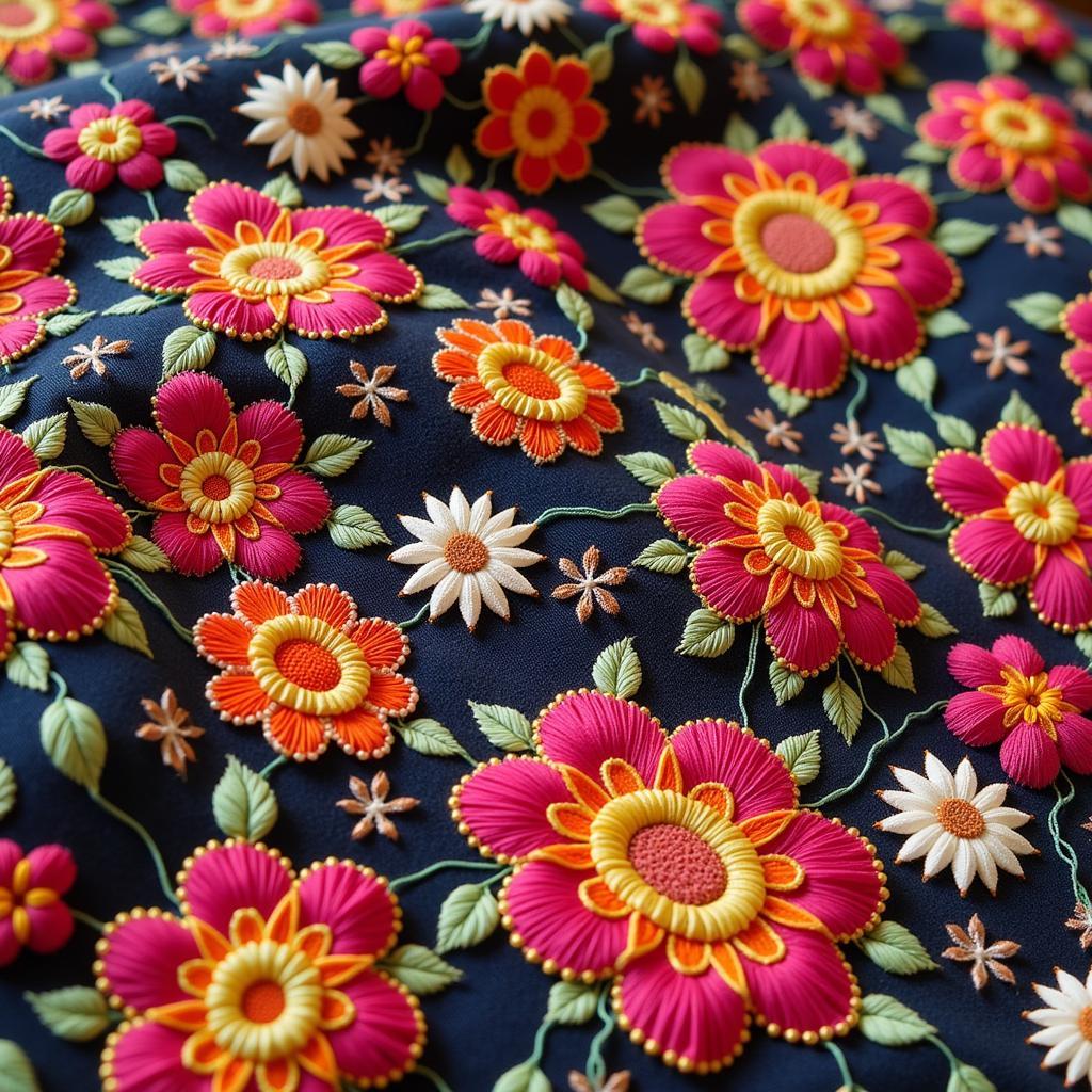 Traditional Pakistani Nathli Design Embroidery