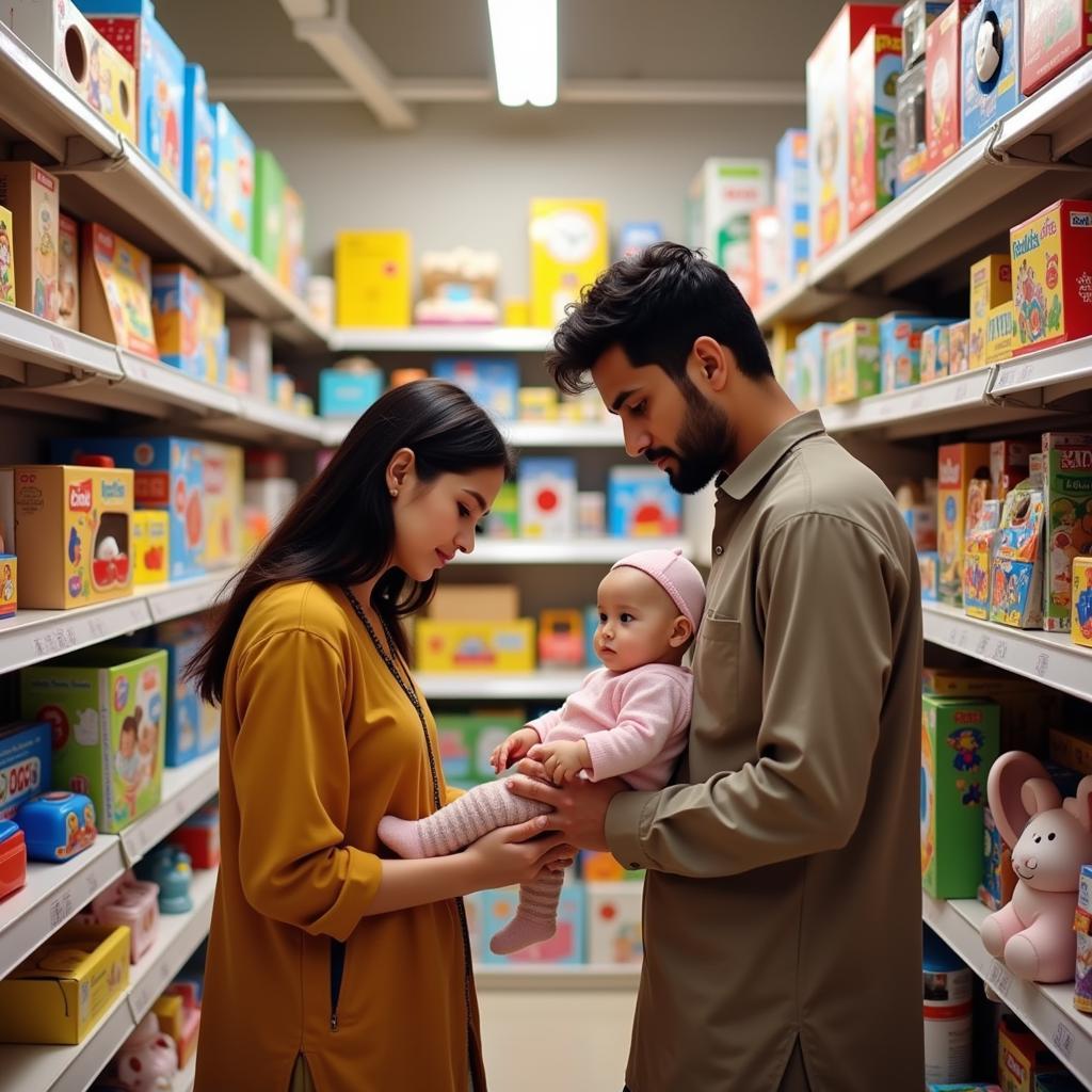 Pakistani Parent Choosing Toys