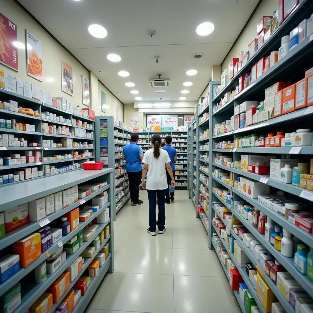 Interior of a Pakistani pharmacy